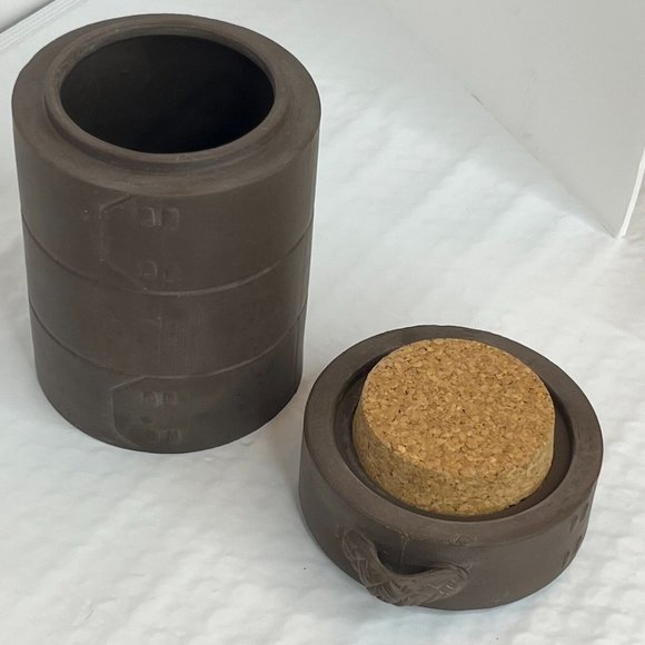 Zisha Clay Pottery Tea Container Dark Brown Decoration canister shape steamer - Picture 7 of 15